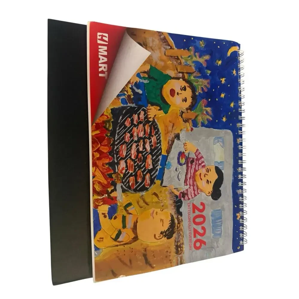 HMart Supermarket 2026 Standing Desk Full Color Calendar 12 Months